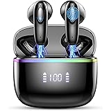ROMOKE Auricolari Bluetooth 5.3 con Stereo 3D Immersivo, Mini Cuffie Wireless con 4 HD Mic, IP7 Impermeabili, 40 Ore, Senza F