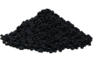 BMDP - Piedra Coloreada Decorativa - Piedras Acuario – Piedras Decorativas - Gravilla para Plantas Y Macetas – Pecera – Terrario Plantas – Decoracion Jardin Exterior -Grano 6-9 mm (2, Negro)