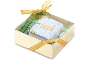 BABY SHOWER CHOCOLATE Set of 10 Islam Quran Tasbeeh Islamic Set | Heiliger Koran Gebet Perlen Geschenkbox Favor (Grün)