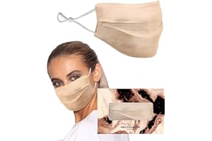 KARIZMA Beverly Hills Silk Face Mask. Champagne Fashionable Designer Face Mask for Women. Washable Fabric Face Mask Reusable Facemask. 19 Momme Mulberry Silk Mask - Luxury Fashion Masks for Women