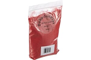 Deko-JunKies - Arena Decorativa para Manualidades (Arena de Cuarzo), Color Rojo