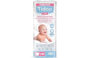 TIDOO Maxi cuadrados de algodón 80 unidades