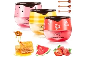 AKONE Baume à lèvres Bee Balm Lot de 3 baumes à lèvres Honey Lip Balm pour soin des lèvres, masque à lèvres Overnight, Lip Sleeping Mask, Bee Natural Lip Balm pour éclaircir les ridules des lèvres