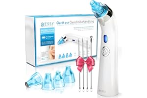 ESSY Mitesserentferner Porensauger Mitesser Sauger Porenreiniger Pickelsauger Mitesser Entferner Vakuumsauger Gesichtsreinigung Pickelentferner Gesichtsporenreiniger Pickesauger (White DE)