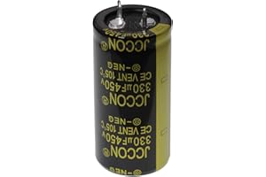 HUABAN 2 Pezzi 450V 330uF 25x50 25x50mm 2 Condensatore elettrolitico con terminale a scatto a saldare pin