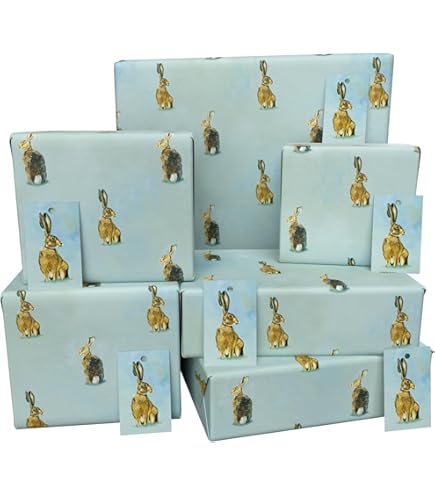 6 Sheet Of Eco Birthday Wrapping Paper And Tags - The Range