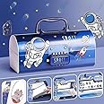 Storio Space Theme Pencil Box for Kids, Kids Pen & Pencil Box Suitcase Style Password Lock Pencil Case,Multi-Layer Pencil Box for Kids,Boys,Girls,Stationary Organizer Case,Return Gift