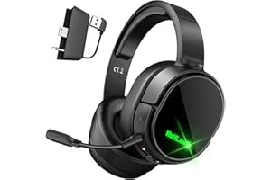 WolfLawS Wireless Gaming Headset for Xbox Series X|S, Xbox One, PS5, PS4, Nintendo Switch, PC, Mac,Bluetooth Over Ear Gaming Headphones with Detachable Noise Canceling Microphone Headphones
