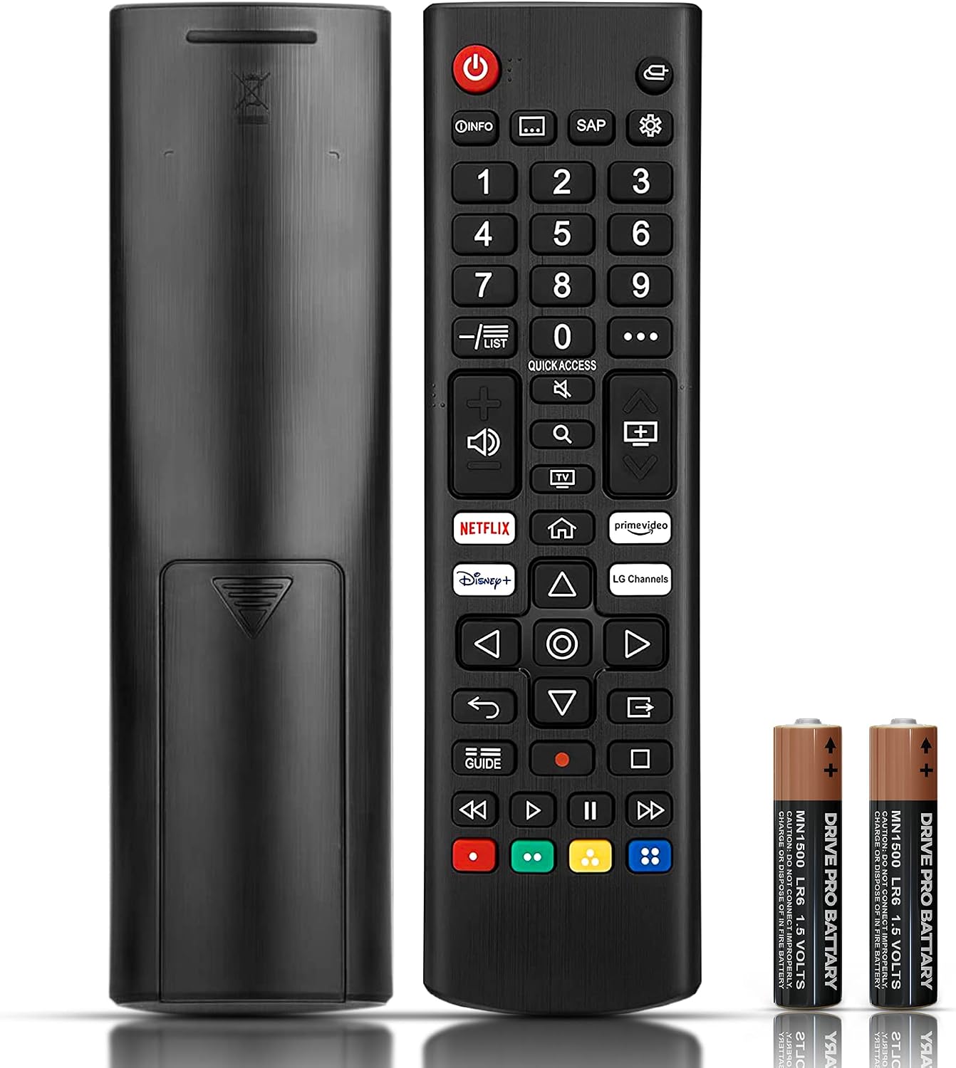 LG TV Remote Control Replacement | 2 AAA Batteries Included - L G Smart TV Remote for All LG LCD LED HDTV UHD 3D 4K Models | AKB75095308 AKB75095307 AKB7415324 Remote Control for L G Smart TVs Remte