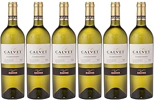 Calvet - Varietals, Chardonnay, Vin Blanc fruité et aromatique (6 x 0,75L)