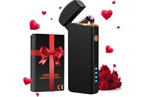 Coquimbo Mechero Electrico Regalo Hombre Regalo Navidad Regalos Amigo Invisible, USB Recargable Encendedor Electrico Doble Arco y Resistente al Viento para Vela, Estufa, Calendario de Adviento