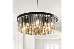 ‎AHXIAOZN AHXIAOZN Moderne Kristall Kronleuchter,60CM Rund Kristall Hängellampe Lüster,Wohnzimmer Lampe,Moderne Deckenleuchte für Flur Balkon Küche Schlafzimmer Dekorative