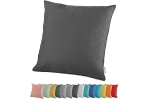 ‎HEIMTEXLAND heimtexland ® Outdoor Lounge Dekokissen Lotus Effekt wetterfest schmutz- und wasserabweisend Garten Kissen 45x45 Outdoorkissen Typ551 Anthrazit