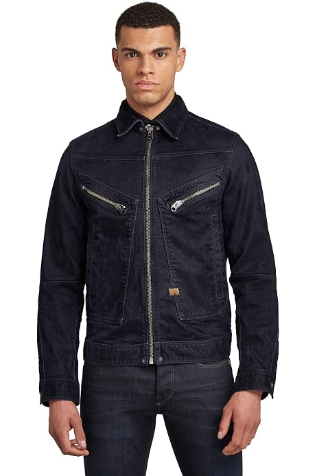 G-STAR RAW Men's Biker Denim Jacket 