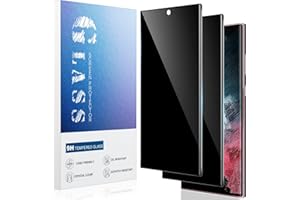 PEHAEL Sichtschutz für Samsung Galaxy S22 Ultra Schutzfolie, Privacy 9H Härte Panzerglasfolie, Anti-Spy Glas folie, Anti-Spähen Displayschutz, HD Vollständige Abdeckung Blickschutzfolie.
