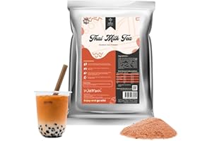 WILD MONK Thai Milk Tea Premium Bubble Tea Powder, (1kg / 33 servings) - Make Bubble Tea at Home - Ideal for Frappes, Coffee, Boba Tea, Milkshakes - Gluten Free, Halal Certified