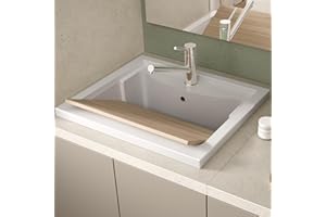 LIBEROSHOPPING Asse lavapanni in legno multistrato 50x32 cm per lavatoio – piano d’appoggio resistente e removibile – accessorio lavanderia Made in Italy (50x32)