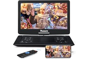 NAVISKAUTO 17,5'Lecteur DVD Portable Voiture, supporte HDMI Input, 1080P Vidéo Full HD, AV in/Out, Lecteur DVD Portable avec Grand Ecran pour Enfant