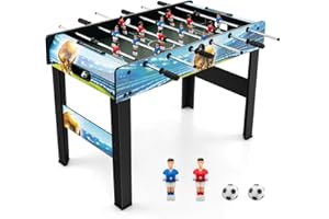 ‎COSTWAY COSTWAY 2 in 1 Tischkicker, Kickertisch inkl. 14 Kicker und 2 Bällen, Tischfußball mit Punktezähler & abnehmbaren Beinen, Spieltisch für Erwachsene und Kinder, Tischfußball für Bars und Partys
