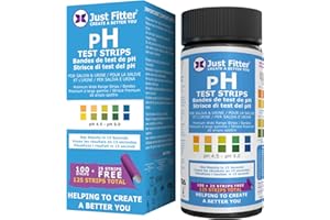 JUST FITTER pH Test Strips for Testing Alkaline and Acid Levels in the Body. Track & Monitor your pH Level using Saliva and Urine. Get Highly Accurate Results in Seconds. 125 strips per bottle (100 + 25 free).