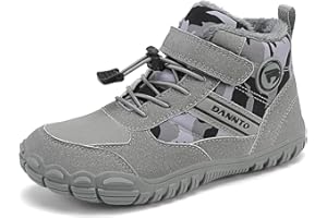 Dannto Enfants Chaussures d'hiver Barefoot Garçons Filles Warm Line Bottes de Neige