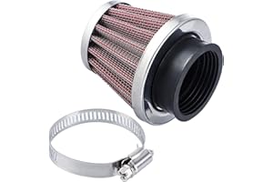‎CARBOLE CarBole Luftfilter Roller 34mm 35mm 36mm Doppelschicht Stahl Luft Filter für Motorrad Roller ATV Moped Mofa, Rot