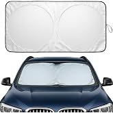 Araba &Ouml;n Cam G&uuml;neşlik Kolay Katlanabilir (150cm x 70cm) - UV Koruma ve Isı Azaltma Otomobil G&uuml;neşlikleri