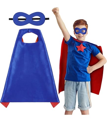 Superheld Cape Kostüm Kinder - 2/3-teilig Mit Maske Für Halloween Karneval