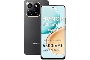 HONOR 400 Smart 4G Smartphone Dual SIM NFC Android 15, 8+256GB, 108MP+2MP con Pulsante AI Telefono, 6500mAh Dual Cell Batteria, 6.77 Pollici 120 Hz Comfort Display, 5 stelle SGS&IP65, Velvet Black