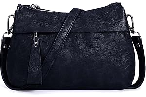 HUA ANGEL Borse a Tracolla Donna in Morbida Pelle Elegante Borse a Mano Multitasche con 3 scomparti e 2 Tracolla Rimovibile Borsa a Spalla Piccola Per Viaggio Ufficio Shopping Festa Teatro inverno