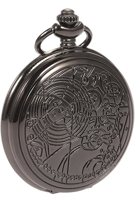 Orologio Da Tasca Doctor Who Stile Vintage - In Bronzo Con Catena, Regalo Originale Per Uomini - Foto 7