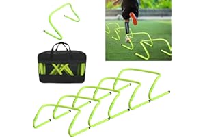 LZQ Lot de 6 obstacles de coordination - Hauteur réglable - Pour entraînement de football