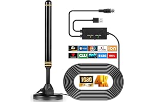 CHUYILEE Rewave TV-Antenne, DVB-T2-Antenne, Freeview, digitale TV-Antenne für den Innenbereich, mit starkem Signal, über 900 km Reichweite, Smart-TV-Antenne für den Innenbereich, unterstützt