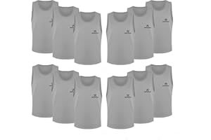 FIBOGOUP Football Bibs [12 Pack], Quick-Dry Multi Sports bibs,Durable Training bibs FOR Kids to Aldut,Universal size, suitable for various scenarios