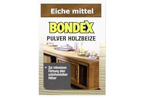 Bondex Holzbeize Pulverbeize Beutelbeize Beize auf Wasserbasis für Möbel 5er Pack (eiche mittel)