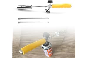LERANXIN Chalumeau Desherbeur, Longueur Réglable Désherbeur Thermique, Conception Coupe-Vent, Bruleur Mauvaises Herbes gaz en Acier Inoxydable, pour Desherbeur Thermique, Déneigement et Feux de Camp