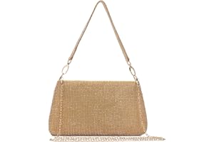 EVEOUT Elegante Carteras de Mano y Clutches con Cristales para Mujer Bolsos Bandolera de Noche para Banquete Fiesta de Bodas