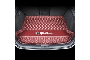 WANDEFA Tappeti per bagagliaio per Alfa Romeo Stelvio 2017-2021, Vasca Bagagliaio Proteggi Baule, Protezione Bagagliaio su Misura, Antiscivolo, Resistente, Facile da Lavare e Inodore