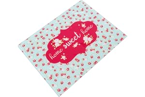 ProdBuy Limited 40cm x 30cm Glass Worktop Saver - Vintage Floral Home Sweet Home