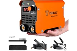 Mini Stick Welder：DEKO 120A 220V MMA ARC Welder for Home Repair, Metal Welding,DIY,Bicycle Repair,Portable Welding Machine with Adjustable Shoulder Strap for Welders