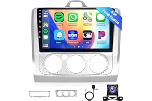 HODOZZY Android Autoradio per Ford Focus 2004-2011 Radio Carplay Wireless Android Auto Touchscreen 9 Pollici 2 Din Navigazione GPS Wifi Bluetooth FM RDS Radio SWC, Telecamera Retromarcia, per Ford Focus