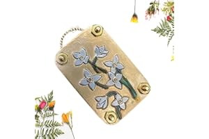 Ficugxd Micro Flower Press,Mini Flower Embosser,Functional Micro Flower Press Locket, Botanical Art & Crafts DIY Metal Embossing, The Best Gift for Plant Lovers and Craft Lovers