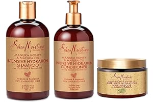 ‎GENERIC BY SHEA MOISTURE SheaMoisture Manuka Honig & Mafura Öl Intensive Hydration Kombination Set – Enthält 13 Unzen Shampoo, 13 Unzen Conditioner & 12 Unzen Haar Masque