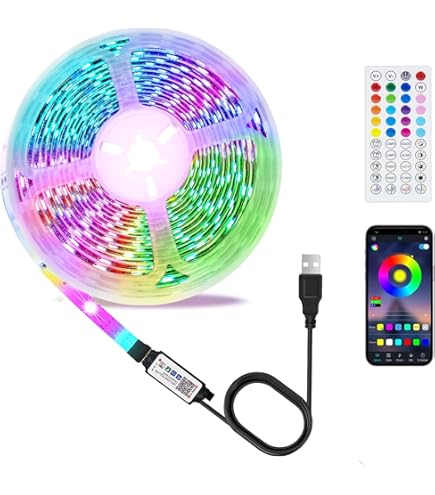 XUNATA RGB LED Strip 2m - IP65 Wasserdicht Mit Fernbedienung Für Dekoration
