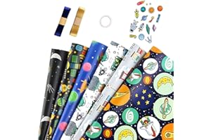 ZTANRWQ Papel Regalo Infantil - Papel de regalo de San Valentín - Bobina Papel De Regalo - Papel De Regalo- Para Envolver Regalos Para Fiestas, Bodas, Manualidades (PatróN De Cielo Estrellado De 50x70 Cm)