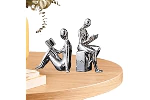 WJnflQN Serre-Livres Lourds pour étagères, Serre-Livres décoratifs pour Livres Lourds - 2X Serre-Livres Modernes et Robustes au Design Abstrait, décoratifs | Bouchon de Livre pour étagères