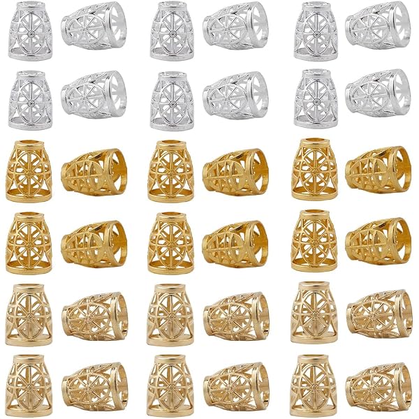 QUARKZMAN Kordelendstopper Aus Metall – 30 Stück, 6mm, Konisch, Bronze Für Schnüre & Bänder