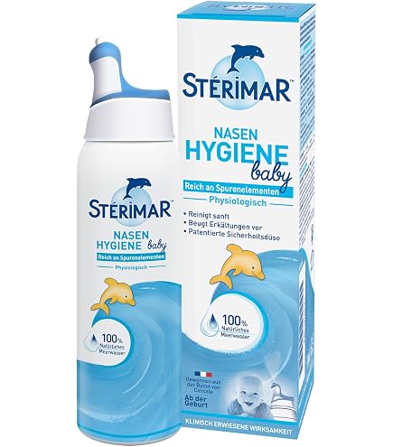 RHINOMER Nasenspray 100% Meerwasser mit Aloe Vera, weiches Spray fr  Erwachsene und Kinder ab 2 Jahren, 100 ml : Amazon.de: Baby