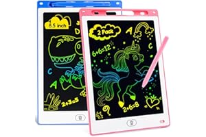 GRALAL Spielzeug ab 2 3 4 5 6 7 Jahre Junge Mädchen, 2 Pack 8.5 Zoll LCD Schreibtafel Kinder Zeichenbrett mit Sperr-& Löschfunktion, Kinderspielzeug Ostergeschenke für Kinder & Erwachsene - Blau & Rosa