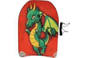 Koopp 25" Boogie Board Bodyboard Surf Float for Kids with Leash & Leash Plug - Lightweight and Durable Foam Board for Kids/Teenagers - Perfect for Beach, Ocean and Pool Fun